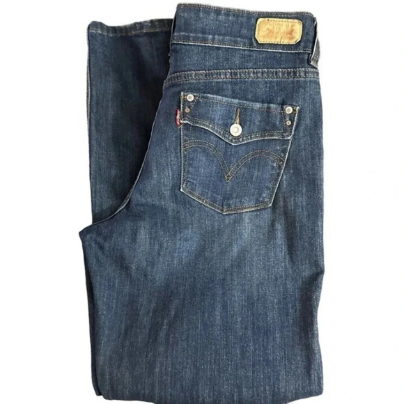 Levi's‎ 526 Womens Stretch Mid Rise Slender Boot Cut Denim Jeans Blue Size 8 - Picture 4 of 7